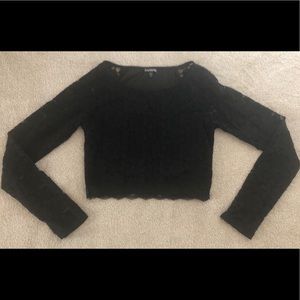 Express lace xs crop top